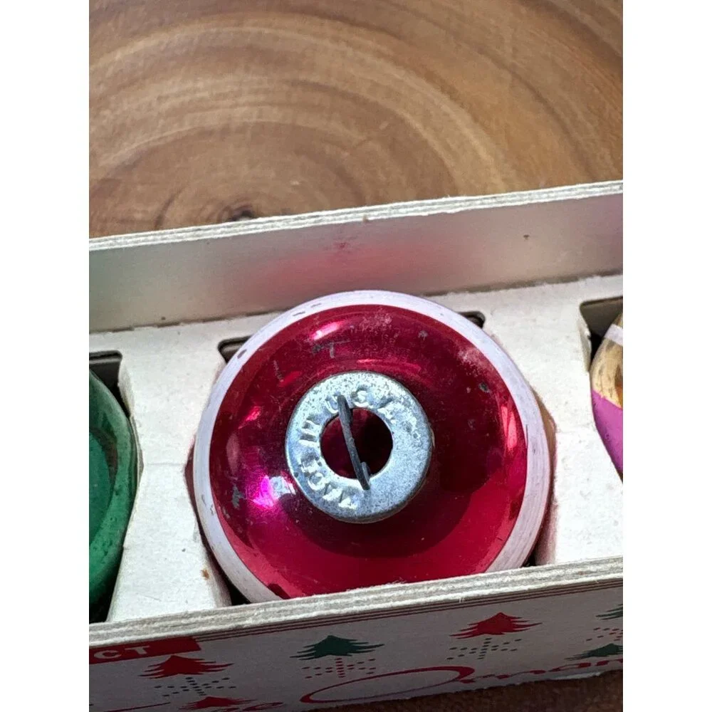 Shiny-Brite Glass Christmas Tree Ornaments Set Vintage - Picture 8 of 14